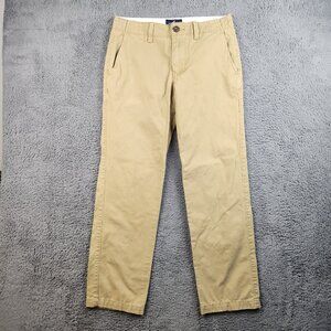 American Eagle AE Pant Size 29x32 Khaki Flat Front Y2K Relaxed Straight Gorpcor